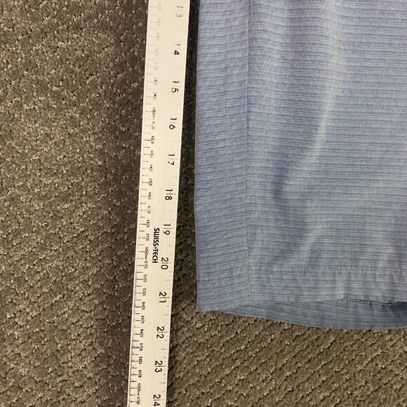 Travis Mathew Beck Shorts Men's 37 Blue Stripe Stretch Performance golf - Picture 13 of 14